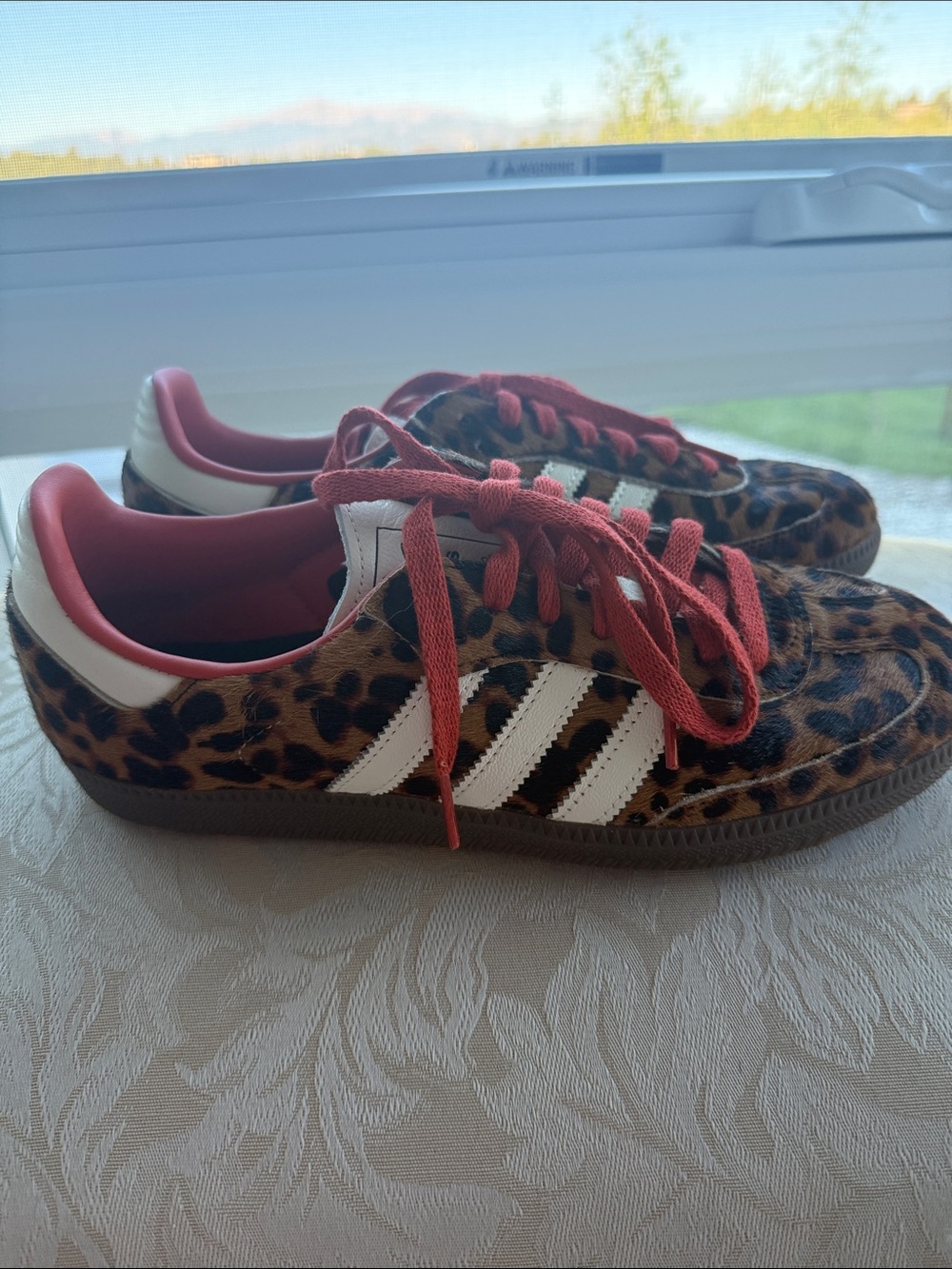 adidas Leopard Print Sneakers with Red Laces - Picture 5 of 5